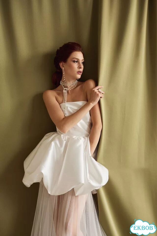 Свадебное платье мини фото 5