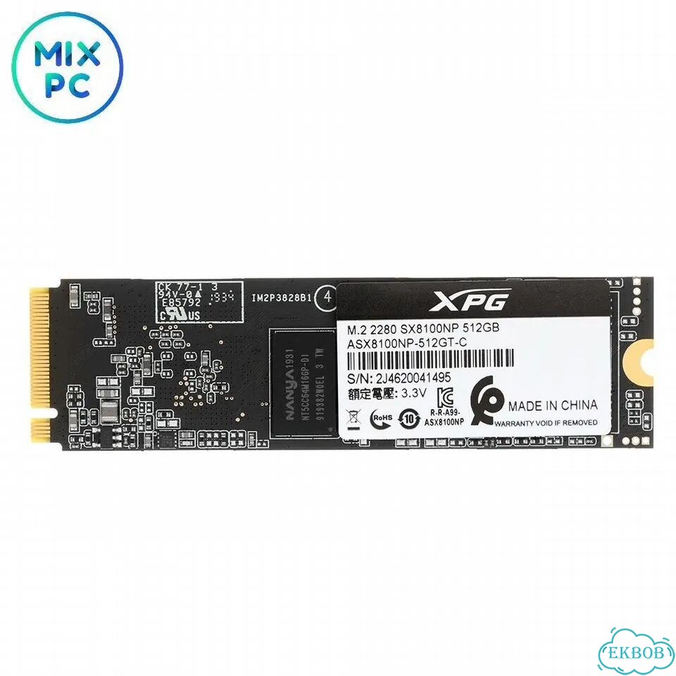 Накопитель SSD M.2 512GB adata XPG SX8100NP ASX8100NP-512GT-C Б.У. с гарантией 14 дней фото 1