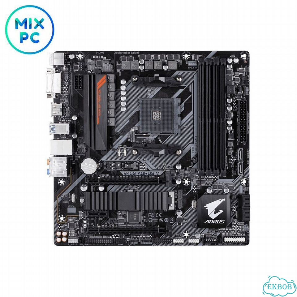 Материнская плата AM4 gigabyte B450 aorus M Б.У. новая фото 1
