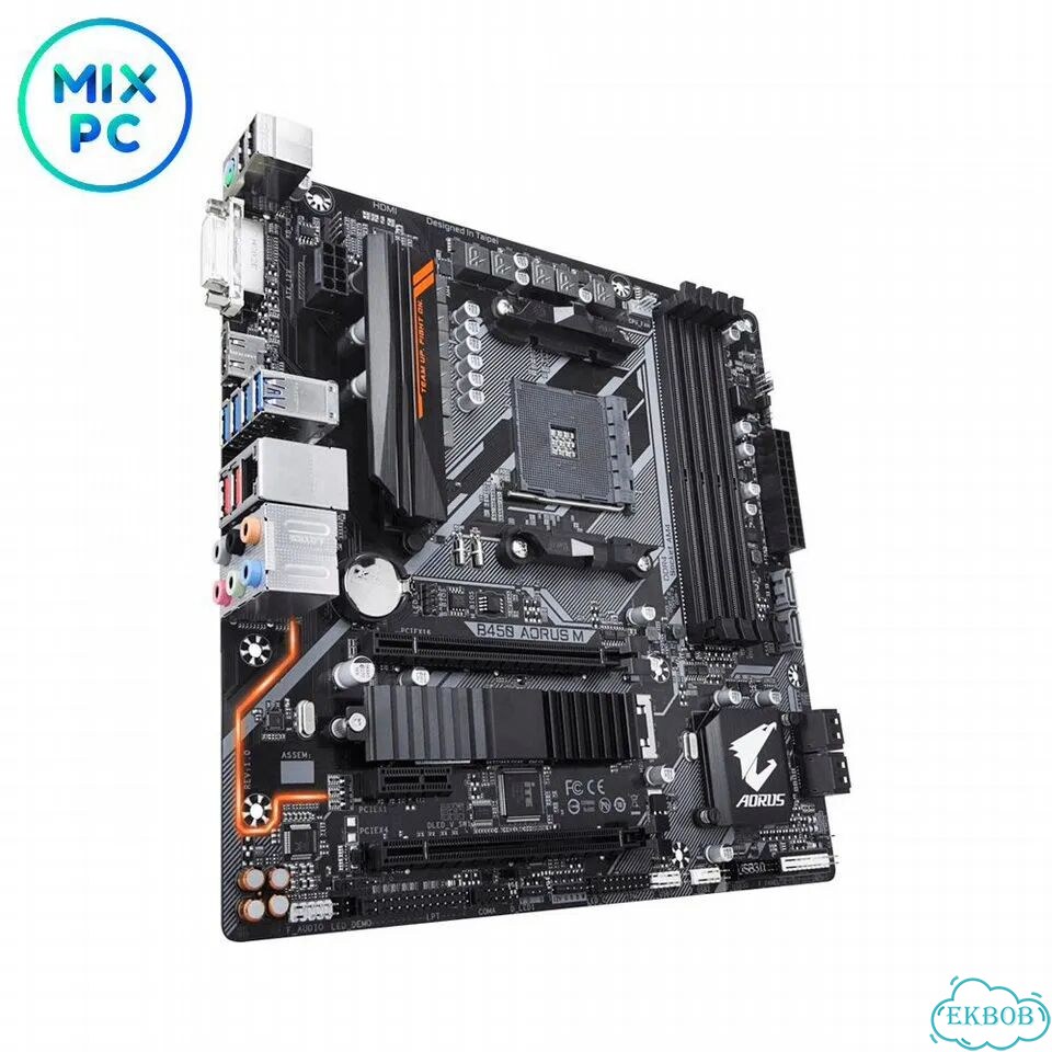 Материнская плата AM4 gigabyte B450 aorus M Б.У. новая фото 2