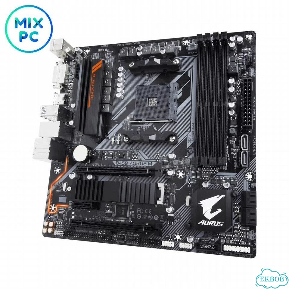Материнская плата AM4 gigabyte B450 aorus M Б.У. новая фото 3