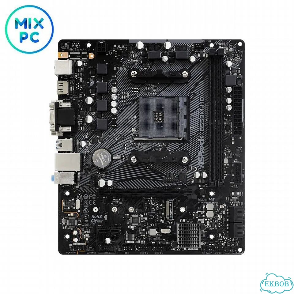 Материнская плата AM4 ASRock B550M-HDV Б.У. с гарантией 14 дней фото 1