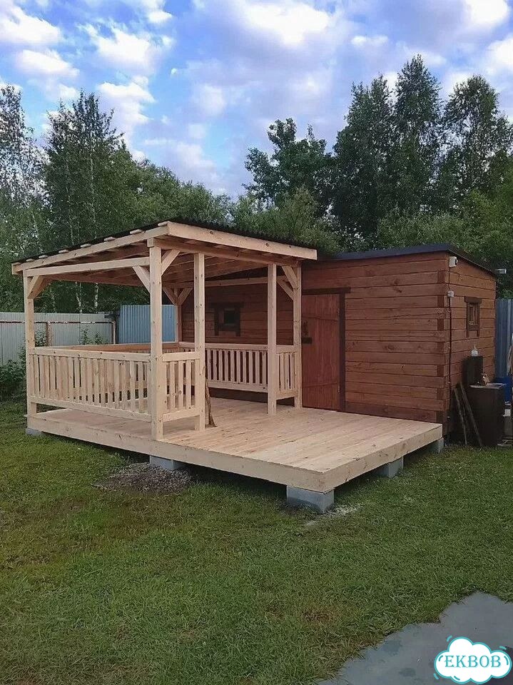 Беседка с хозблоком фото 1