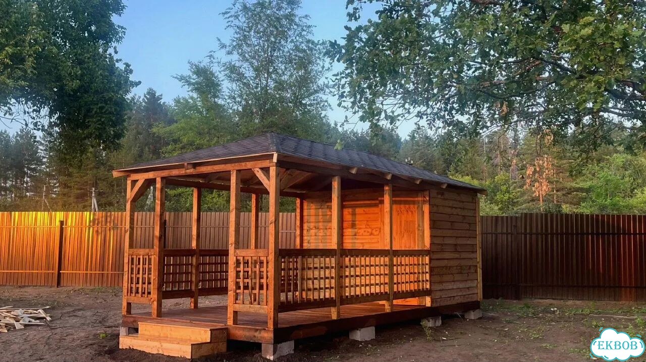 Беседка с хозблоком фото 5