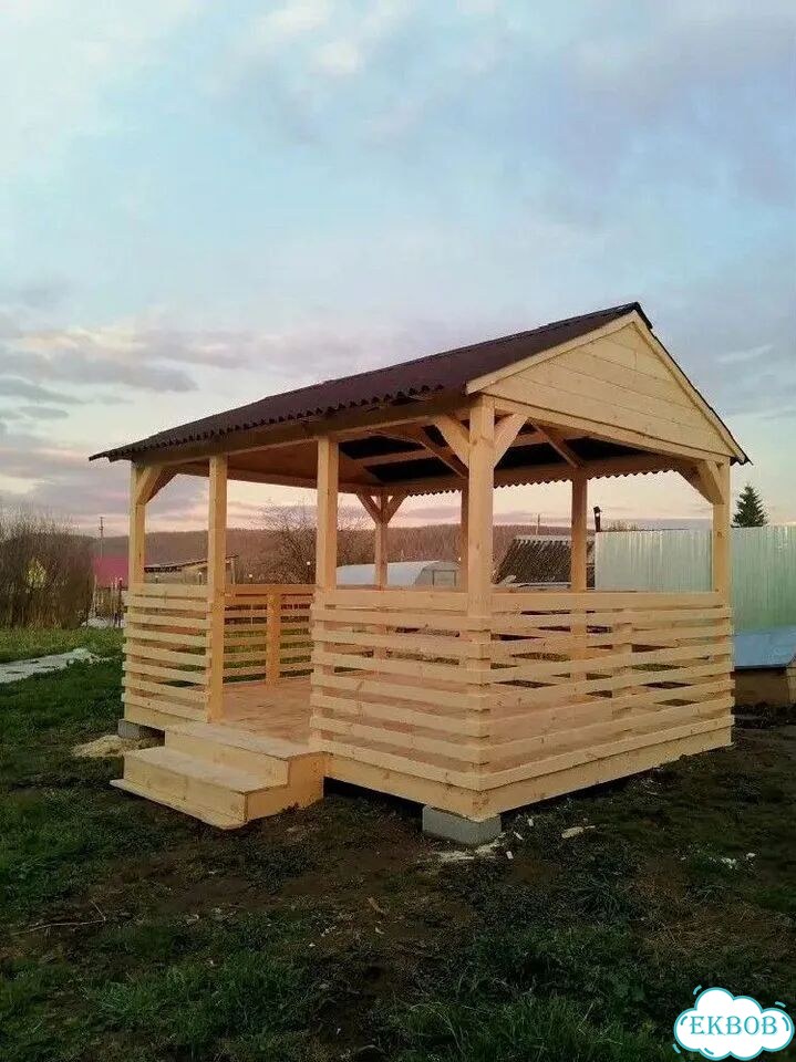 Изготовление беседок из дерева фото 4