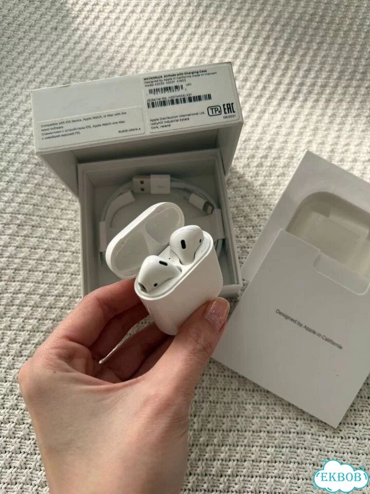 Apple AirPods 2-го поколения с зарядным футляром фото 2