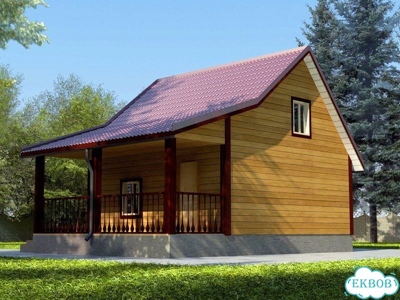 Дом из бруса 6х8 фото 2