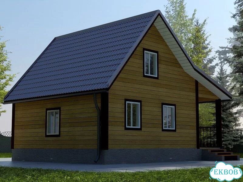 Дом из бруса 6х8 фото 3