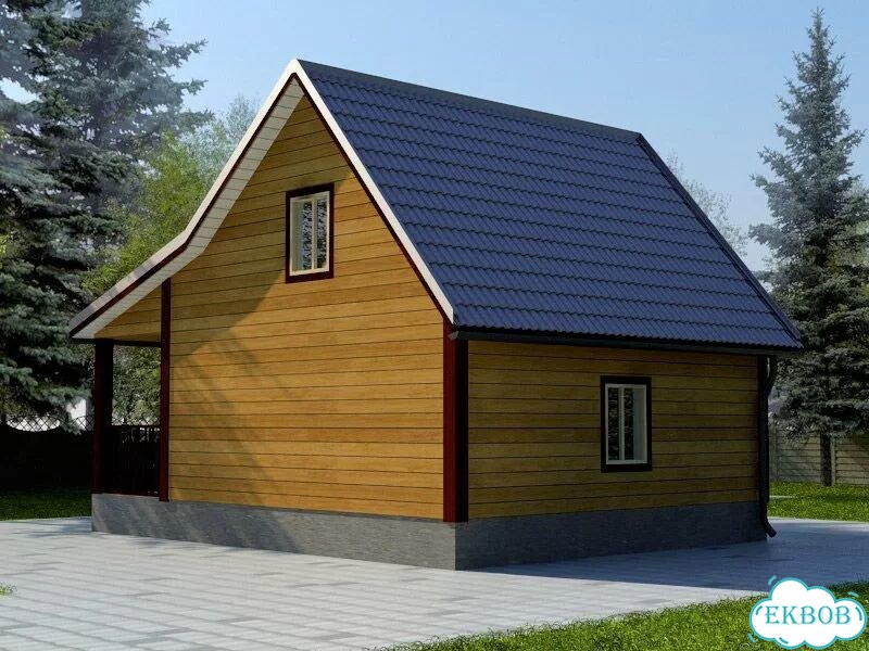 Дом из бруса 6х8 фото 4