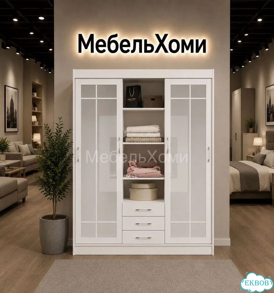 Шкаф купе четырёхстворчатый фото 2