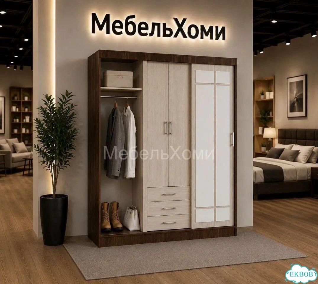 Шкаф купе четырёхстворчатый фото 4