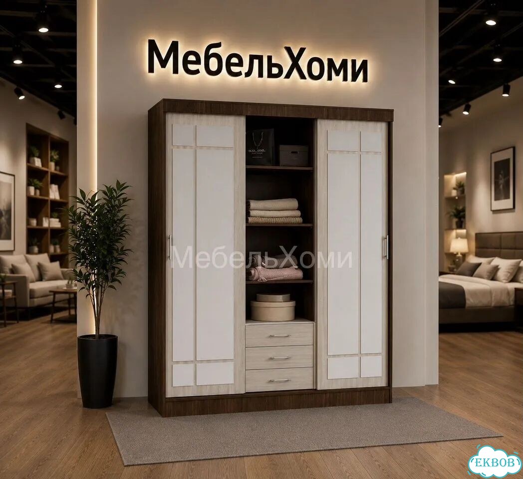 Шкаф купе четырёхстворчатый фото 5