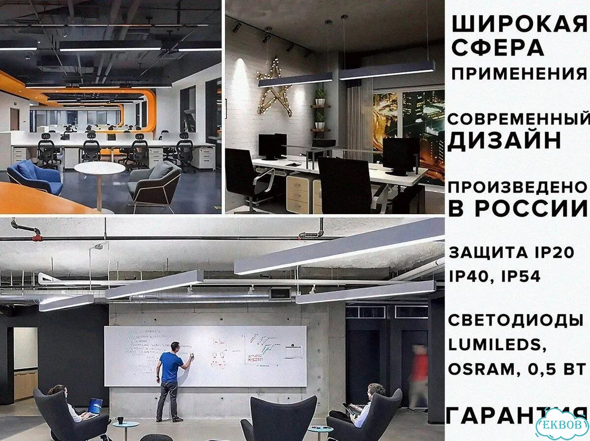 Встраиваемый подвесной светодиодный светильник фото 3