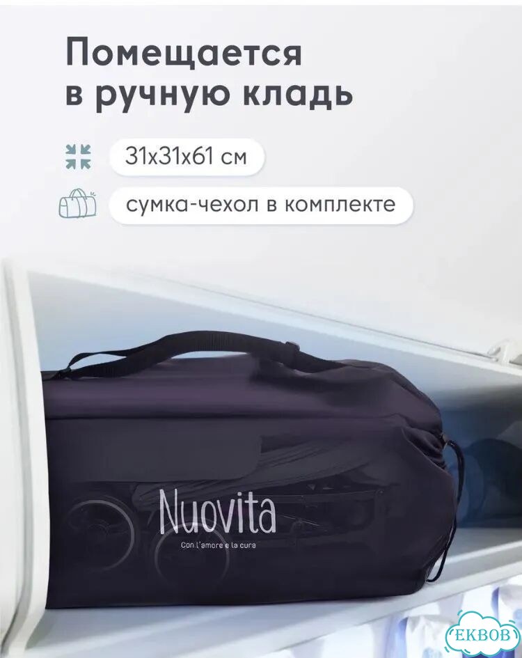 Прогулочная коляска nuovita легкая фото 7