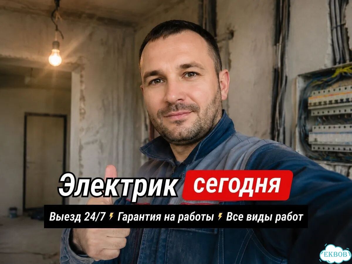 Электромонтажные работы. Электрик 24/8 фото 1