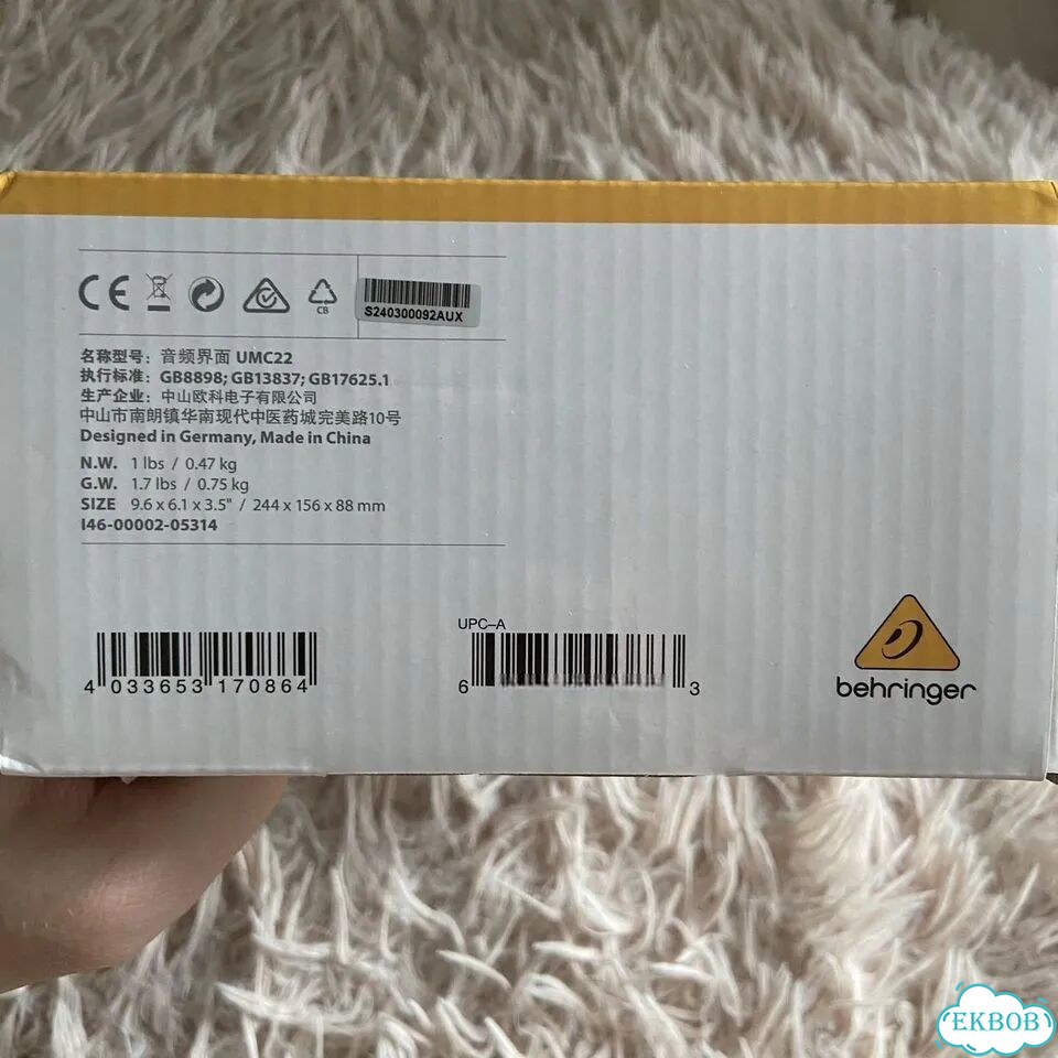 Звуковая карта behringer u phoria umc22 фото 8