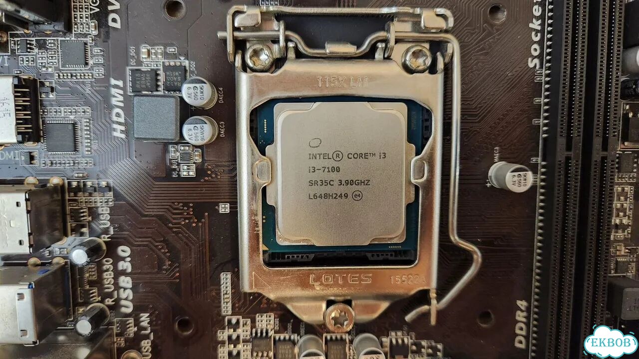 Материнская плата Gigabyte GA-H110M-S2H и i3-7100 фото 2
