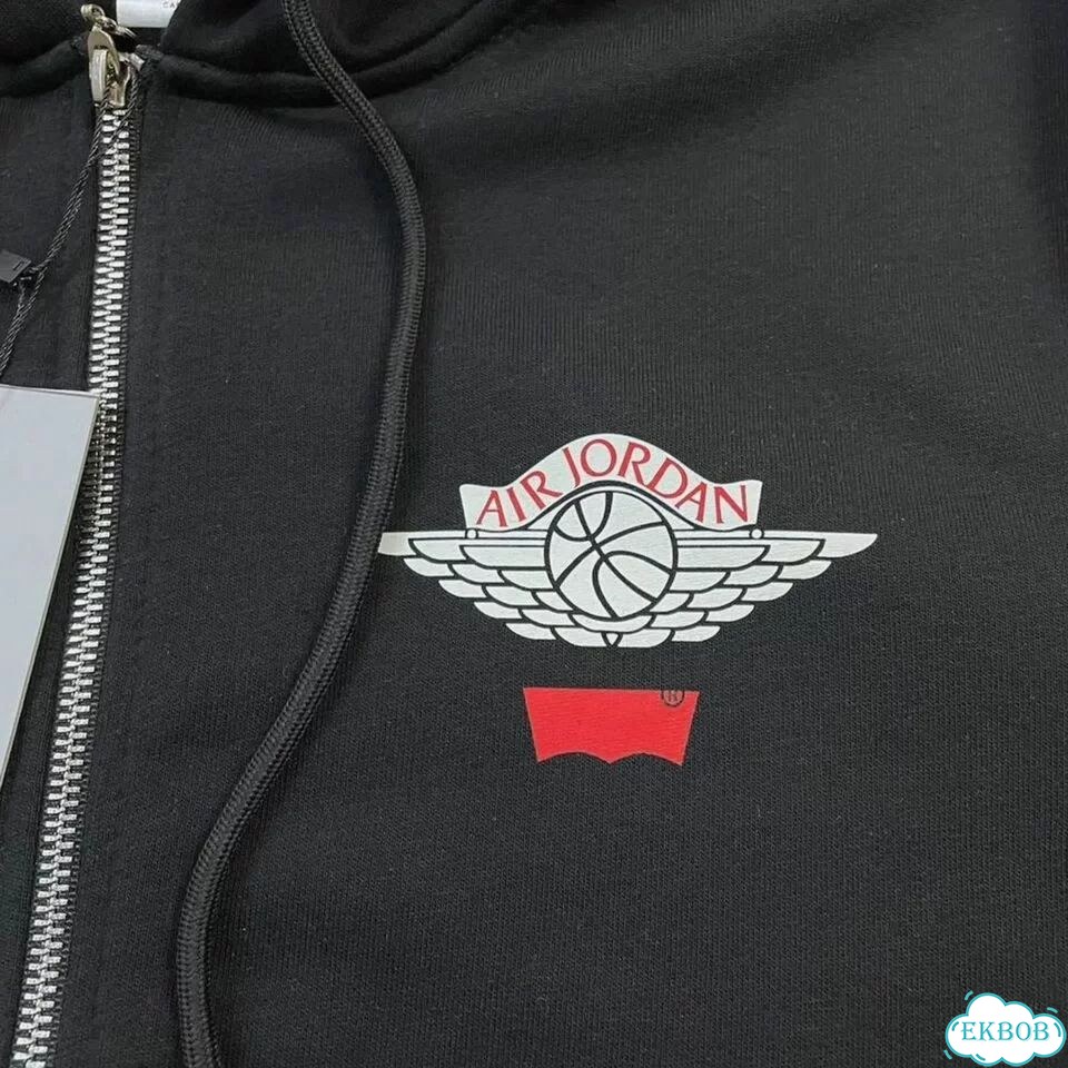 Зип худи Jordan x Levi’s коллаборация 2026 черная фото 6