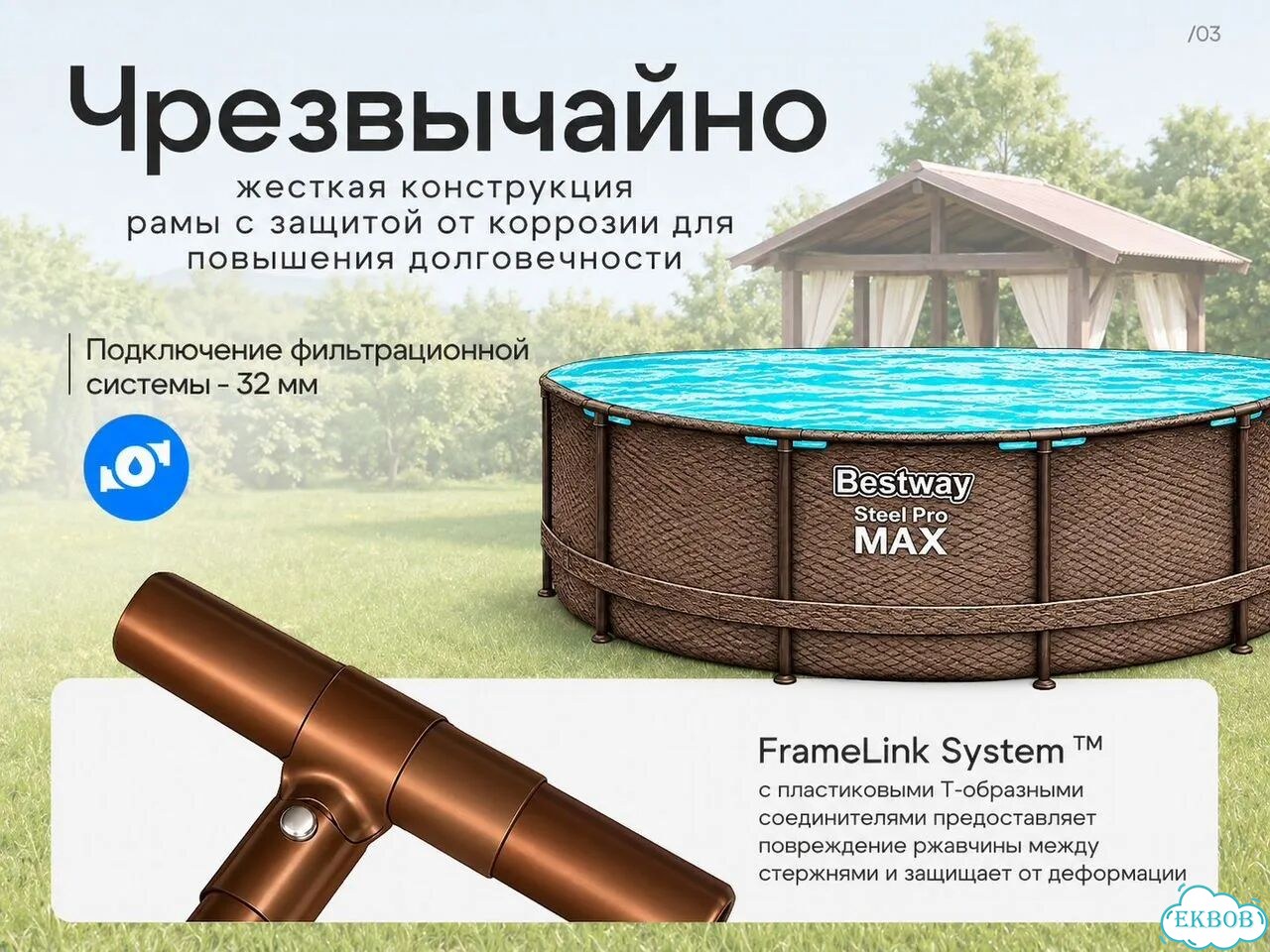 Бассейн каркасный Bestway Max 366*122 561JH фото 3