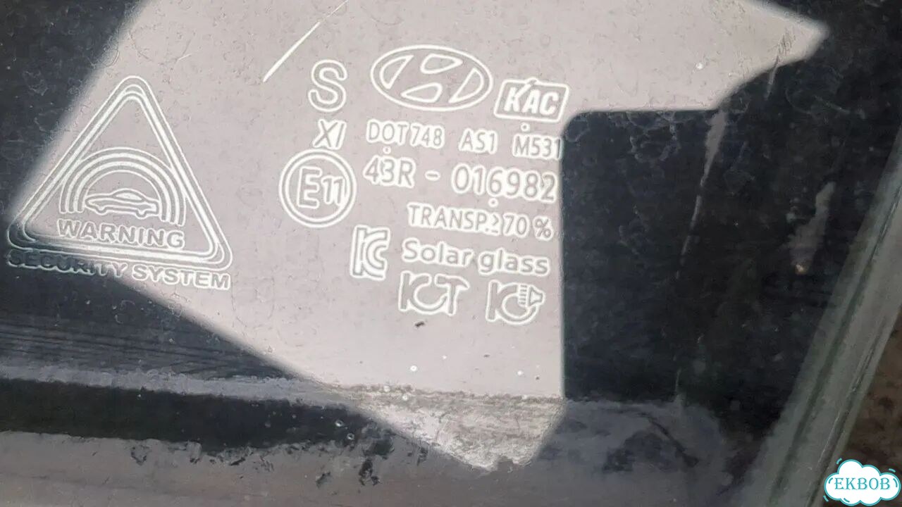 Стекло боковой двери левое переднее Hyundai Sonata 8 DN8 фото 2