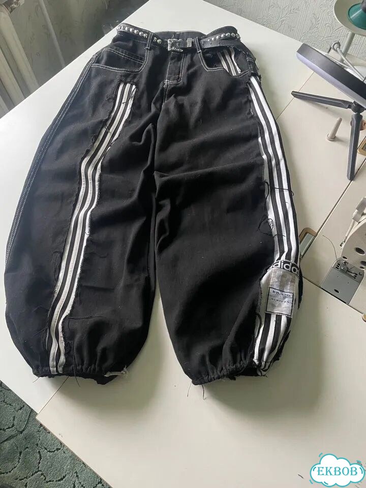 Джинсы adidas jnco кастом фото 2