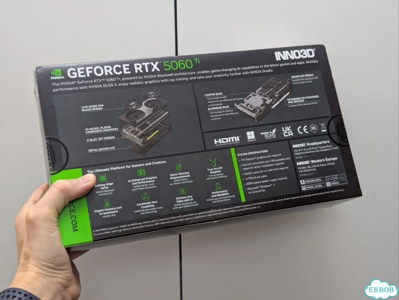 Видеокарта RTX 5060 Ti Inno3D Twin X2 16GB Новая фото 5