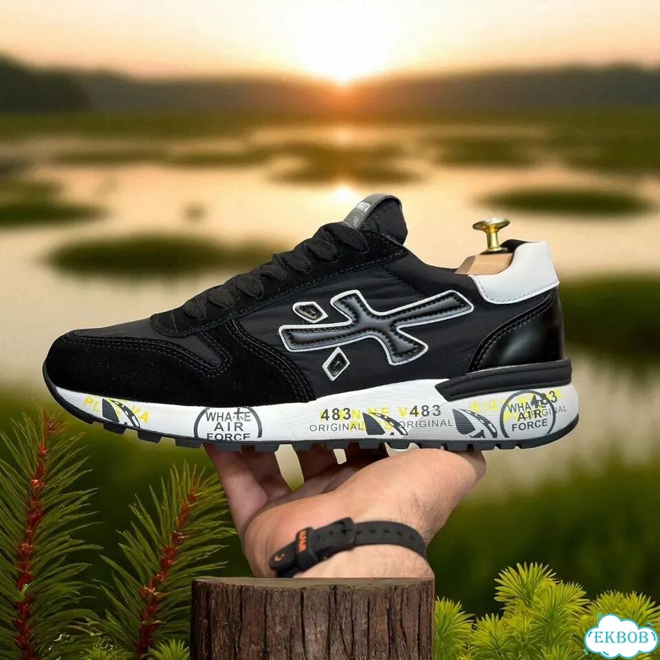 Premiata 483. Черная кожа, люкс на каждый день фото 2