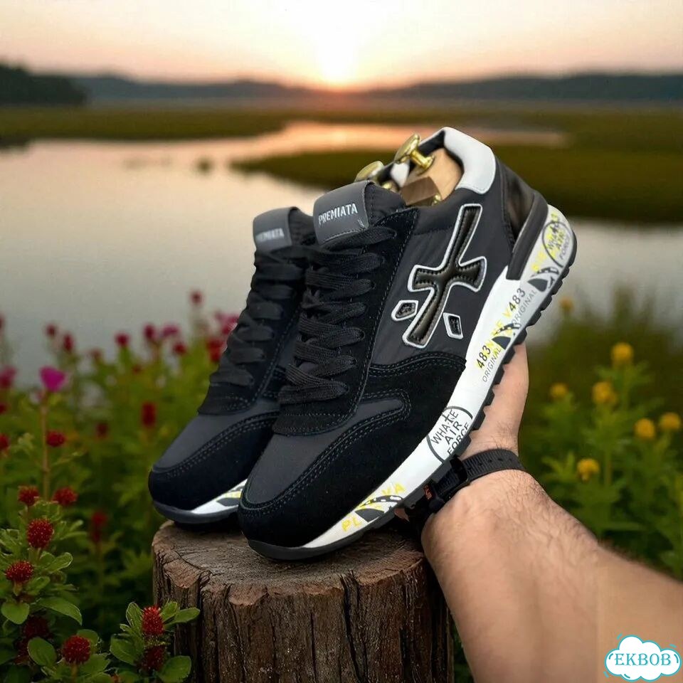 Premiata 483. Черная кожа, люкс на каждый день фото 3