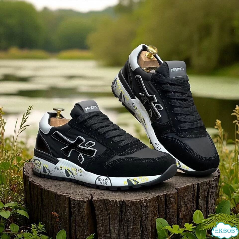 Premiata 483. Черная кожа, люкс на каждый день фото 4