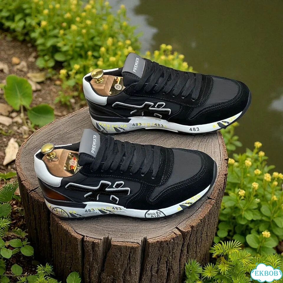 Premiata 483. Черная кожа, люкс на каждый день фото 5