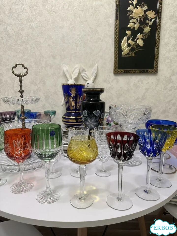 Красивая хрустальная винтажная посуда фото 1
