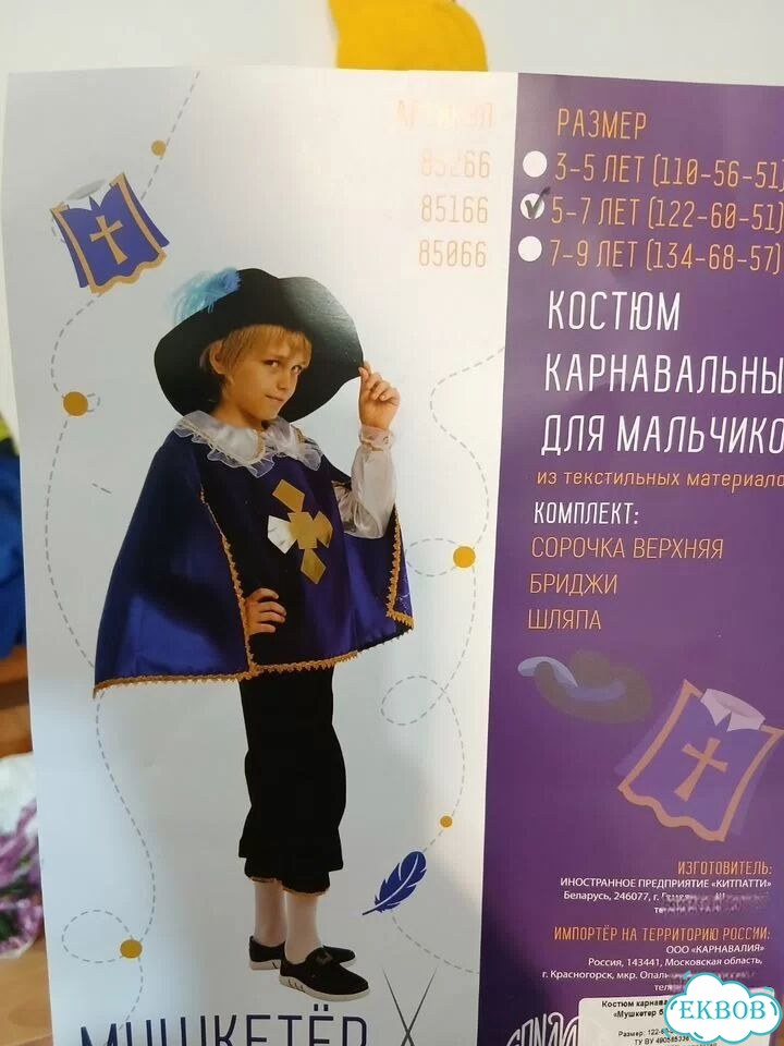 Костюм мушкетера фото 1