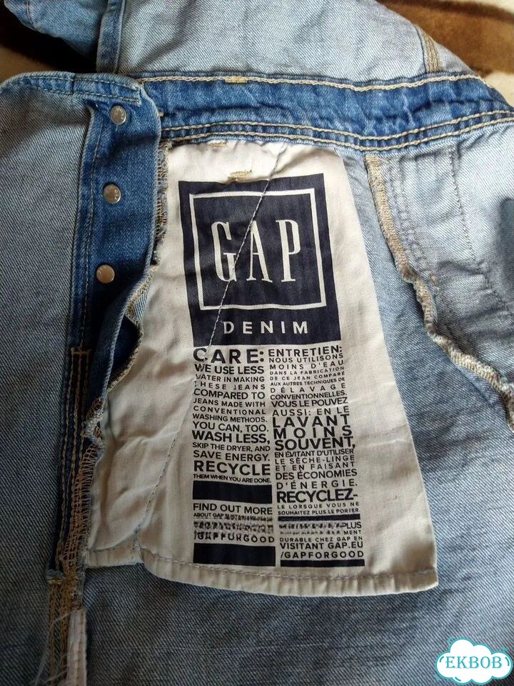 Полукомбинезон - шорты джинсовый женский Gap фото 6