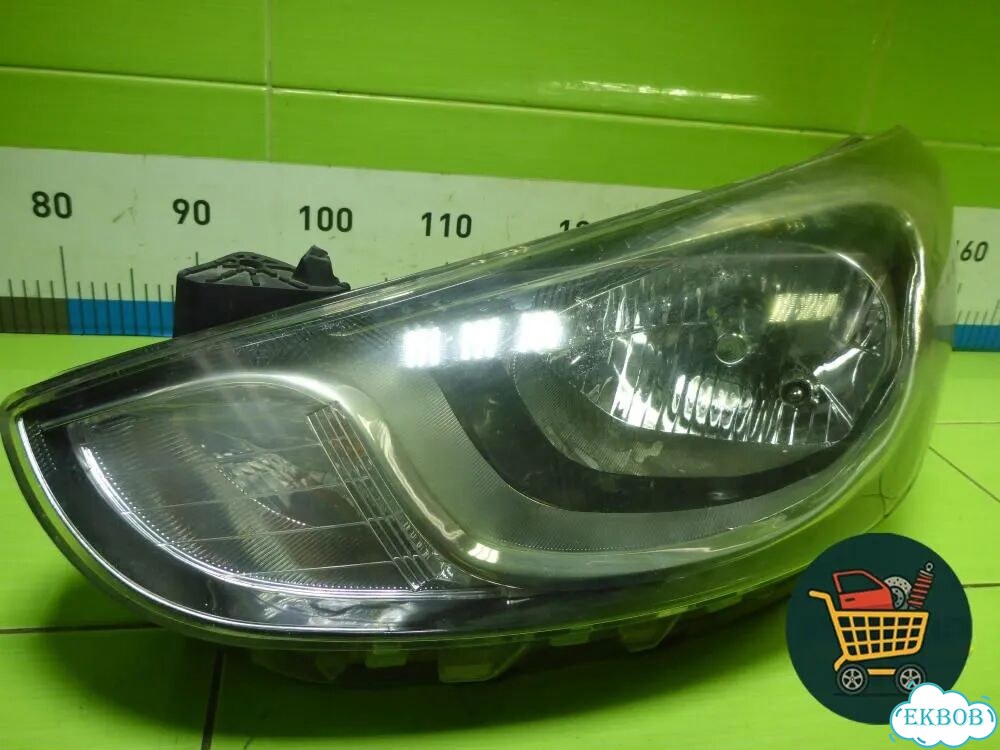 Фара левая (до 2014г галоген) (921014L000) Hyundai Solaris с 2010-2016г (Солярис) фото 2