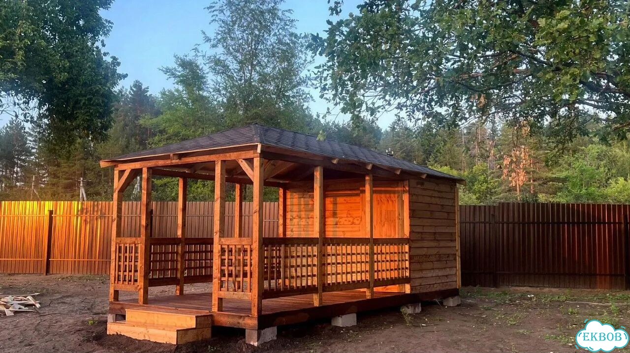 Беседка с хозблоком фото 6