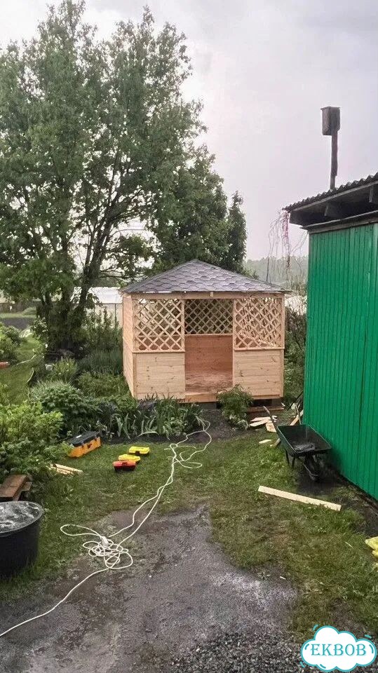 Беседки шатер/домик/с хозблоком фото 1