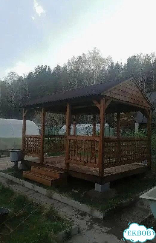 Беседка из дерева шатер фото 6