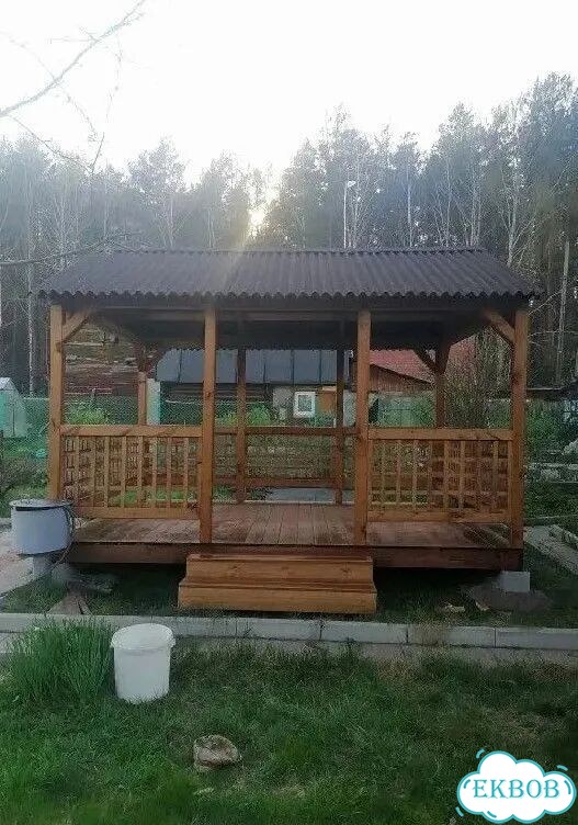 Беседка из дерева шатер фото 7