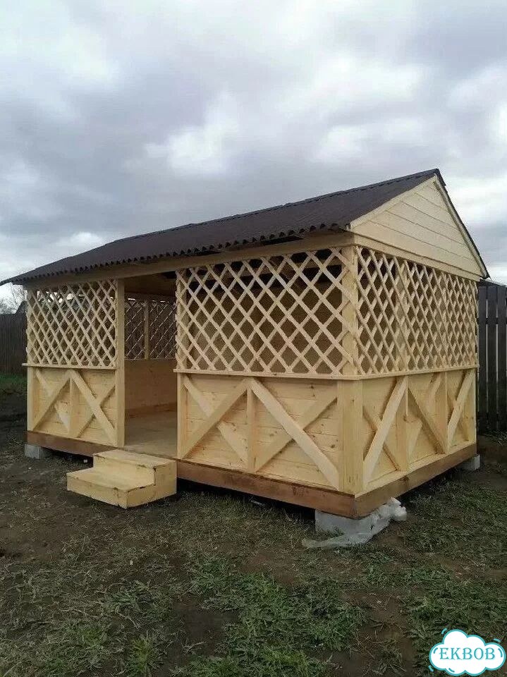 Беседка домик фото 3