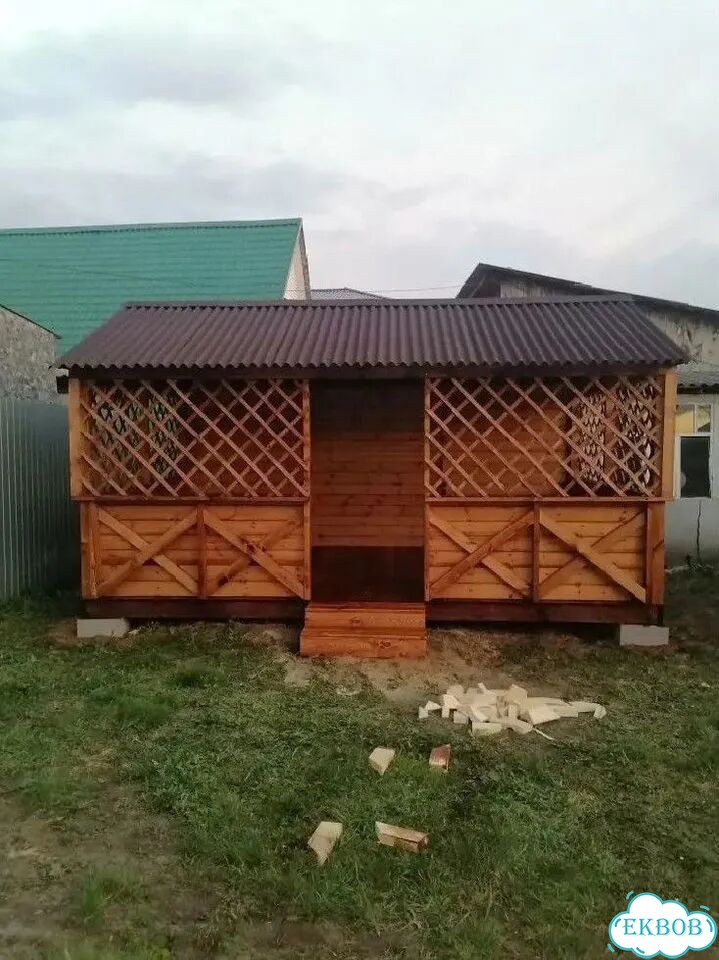 Беседки шатер/домик/с хозблоком фото 9