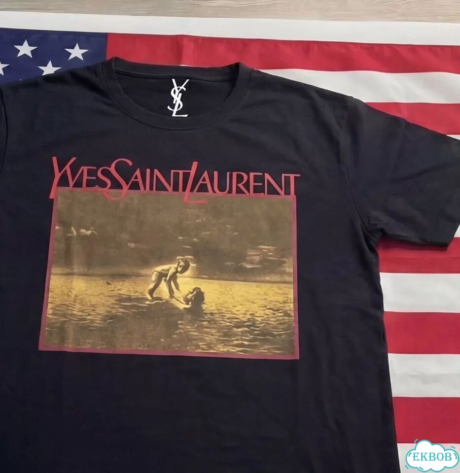 Футболка Saint Laurent La manche хит сезона 2026 фото 3