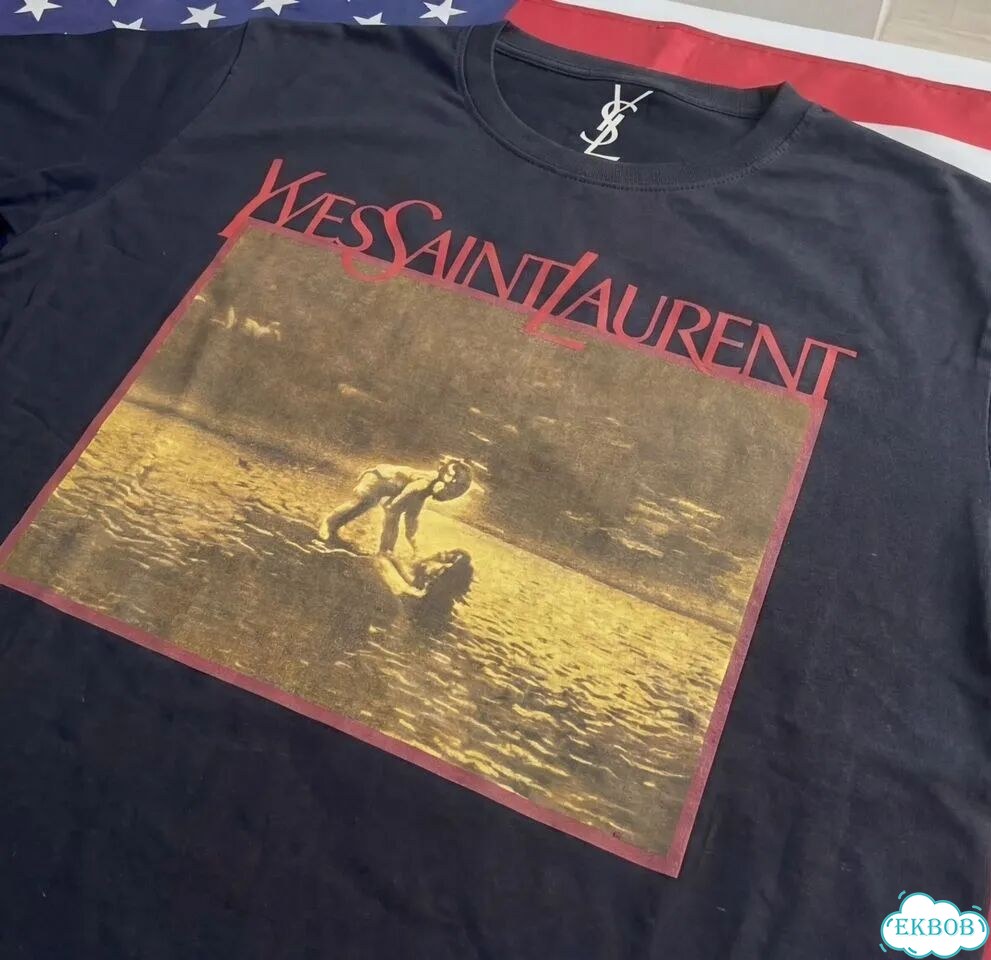 Футболка Saint Laurent La manche хит сезона 2026 фото 4
