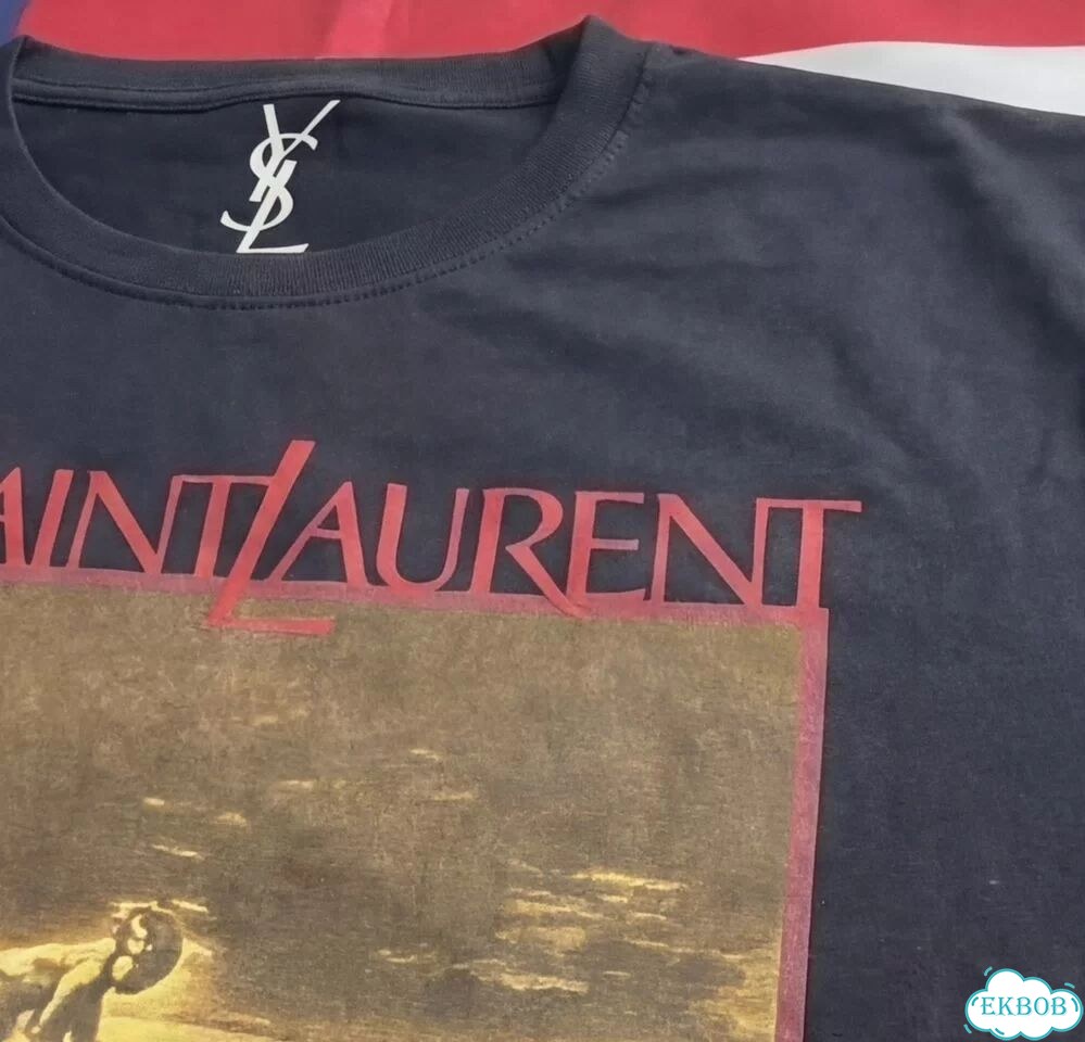 Футболка Saint Laurent La manche хит сезона 2026 фото 6