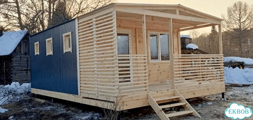 Готовая Модульная баня под ключ с верандой в рассрочку фото 1