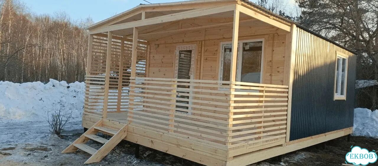 Готовая Модульная баня под ключ с верандой в рассрочку фото 4