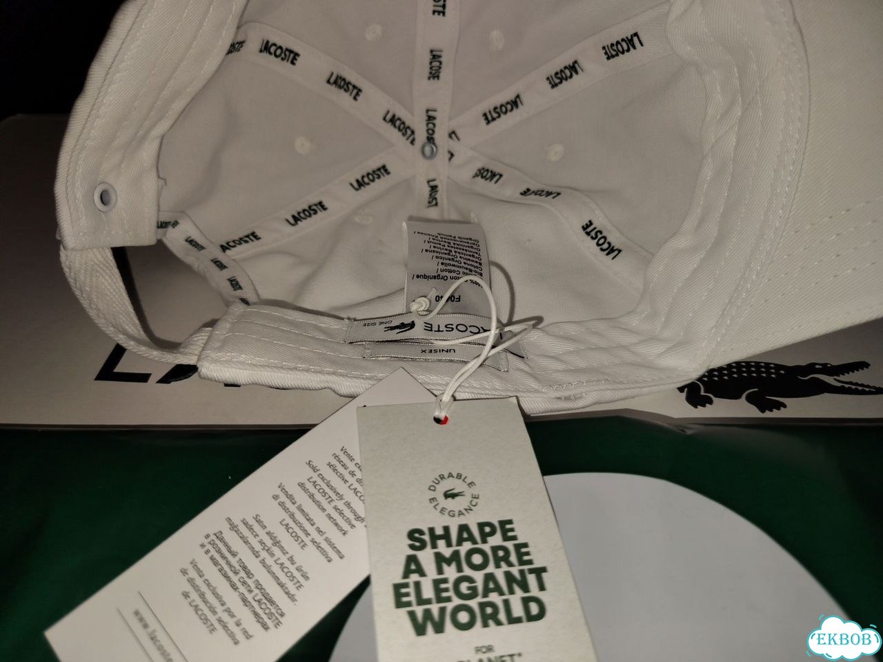 Бейсболка lacoste 100% Organic cotton Original new фото 6