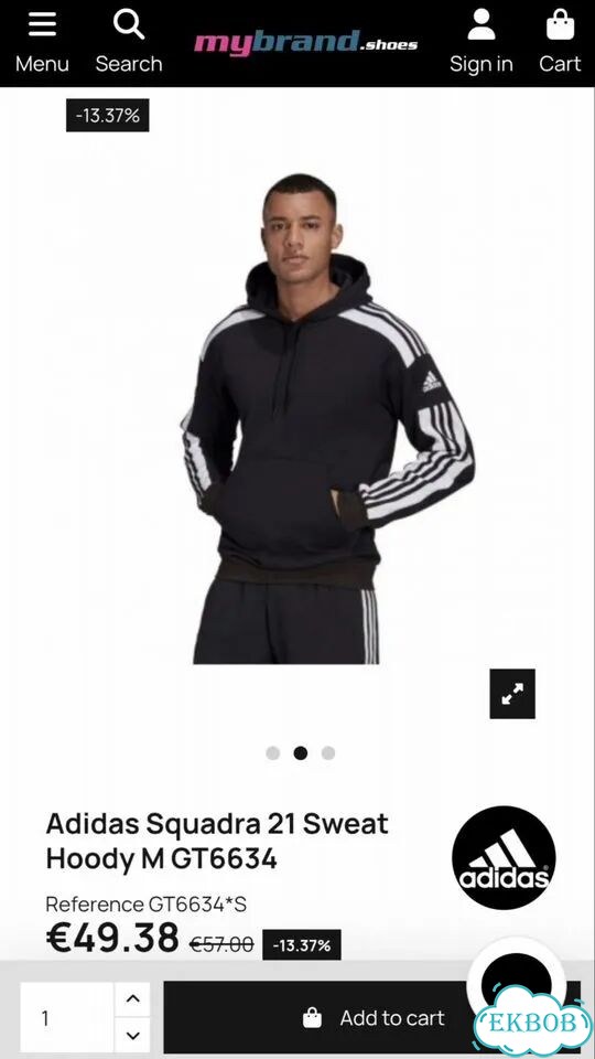 Хлопковое худи Adidas. Оригинал фото 7