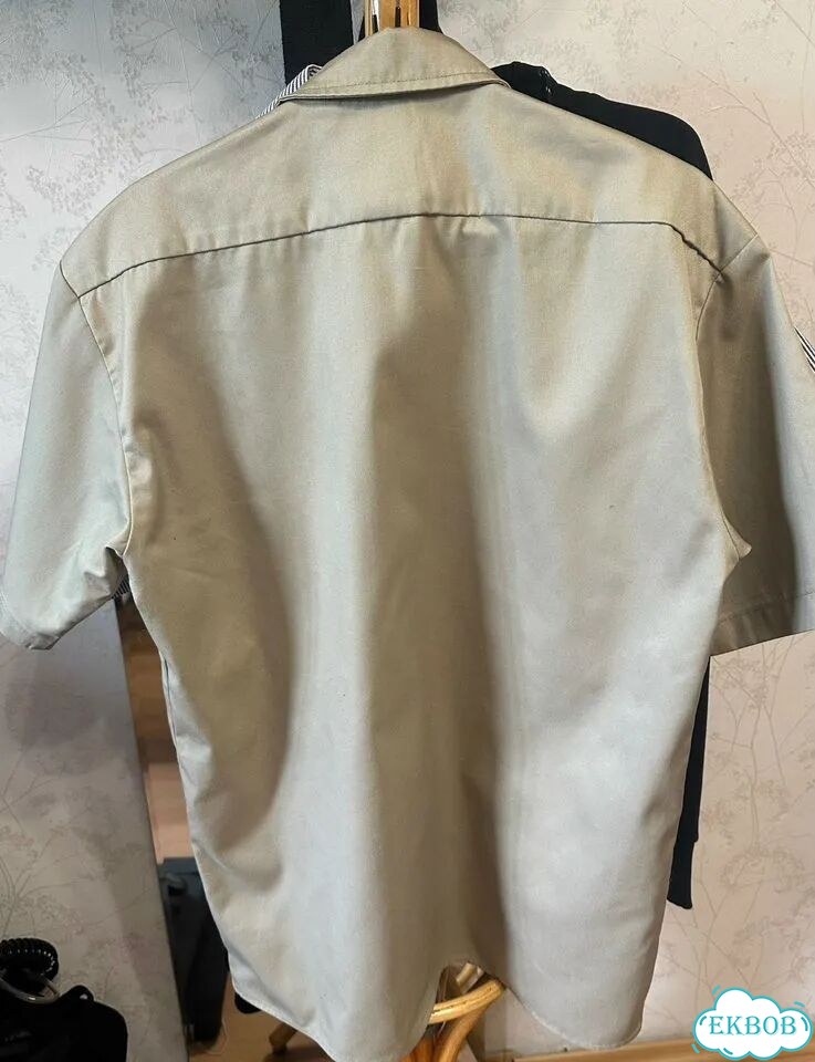Классическая рабочая рубашка Dickies в цвете хаки фото 2