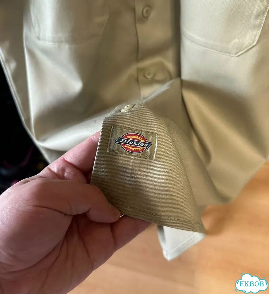 Классическая рабочая рубашка Dickies в цвете хаки фото 3
