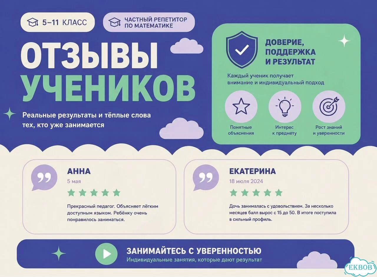 Репетитор по математике ОГЭ / ЕГЭ Онлайн. Лето фото 3